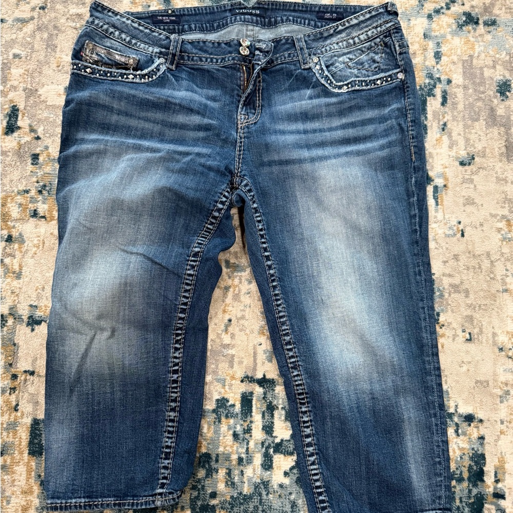 Stylish Blue Denim Jean Capris